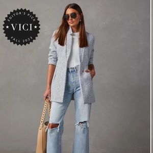 Vici Catalog pocketed coat, gray